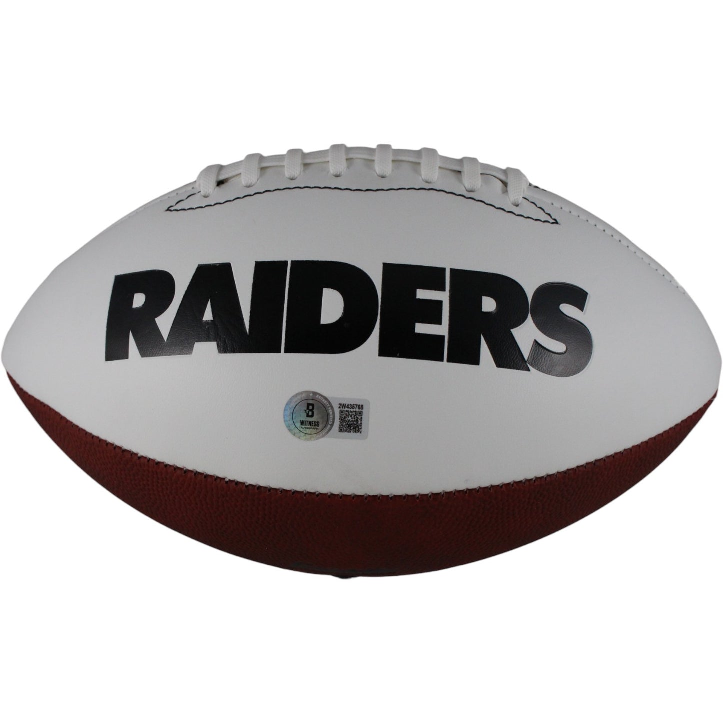 Howie Long Autographed Oakland Raiders Logo Football (HOF 00)