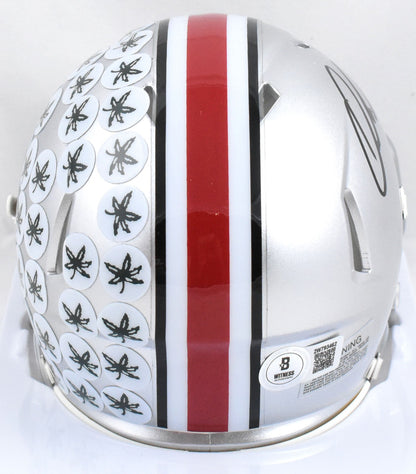 Quinshon Judkins Autographed Ohio State Buckeyes Speed Mini Helmet