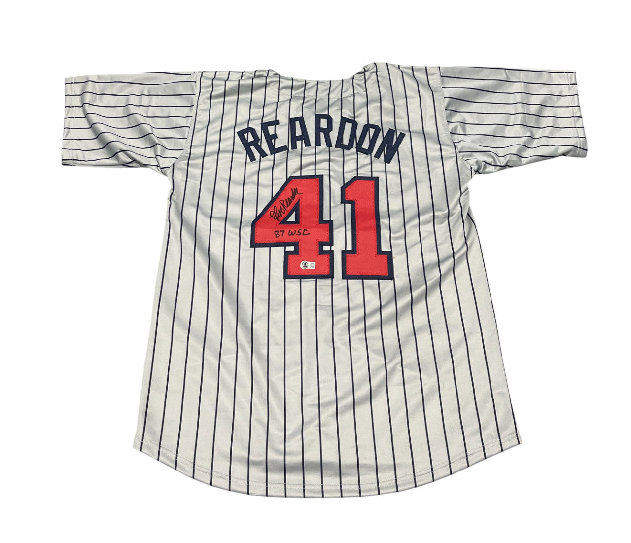 Jeff Reardon Signed Minnesota Twins Custom Jersey - 87 WSC Inscription