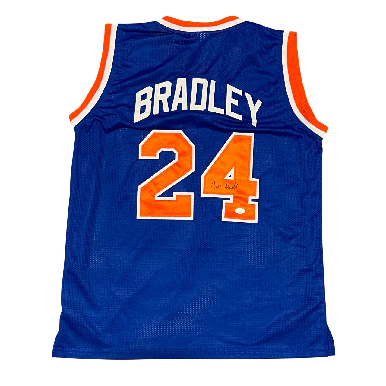Bill Bradley Signed New York Knicks Custom Blue Jersey (JSA COA)