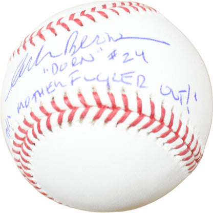 Corbin Bernsen Signed Baseball Inscribed "Strike This..." Beckett BAS