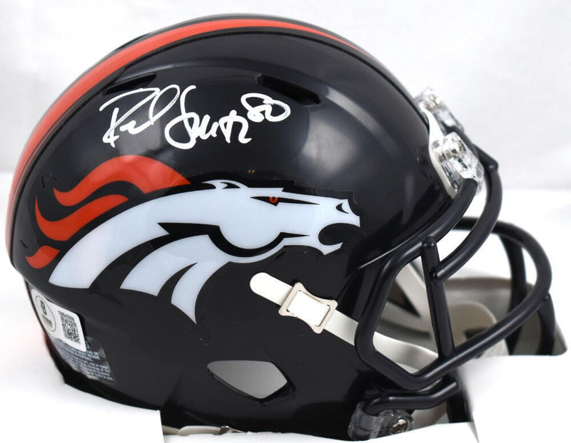 Rod Smith Signed Denver Broncos White Speed Mini Helmet