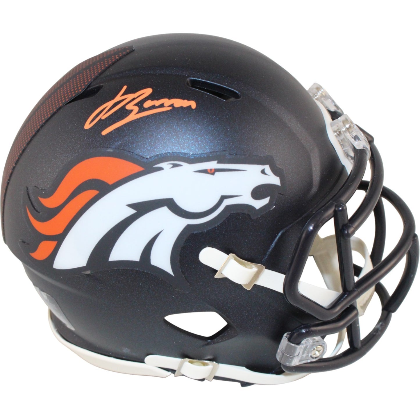 Jahdae Barron Signed Denver Broncos Mini Helmet BAS Witnessed