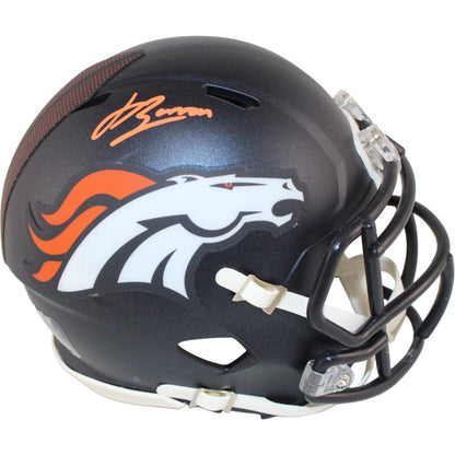 Jahdae Barron Signed Denver Broncos Mini Helmet BAS Witnessed