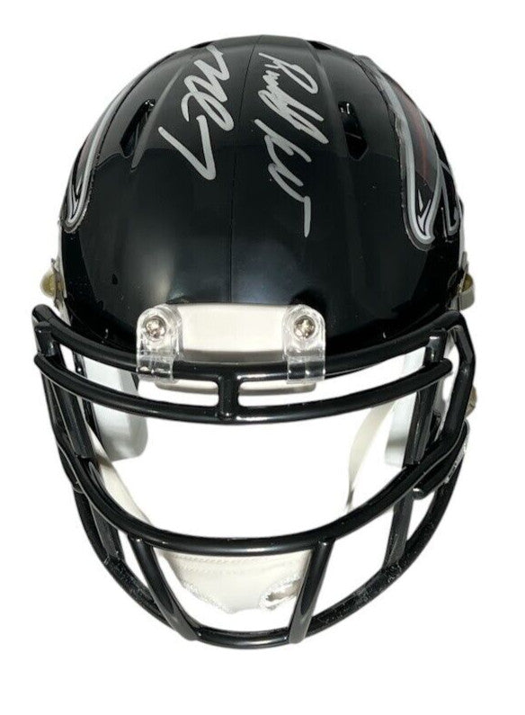 Roddy White & Michael Vick Signed Atlanta Falcons Mini Helmet BAS