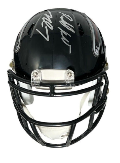Roddy White & Michael Vick Signed Atlanta Falcons Mini Helmet BAS