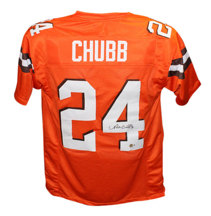 Nick Chubb Autographed Pro Style Custom Football Jersey