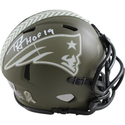 Ty Law New England Patriots Signed 2022 Salute to Service Mini Helmet (HOF)