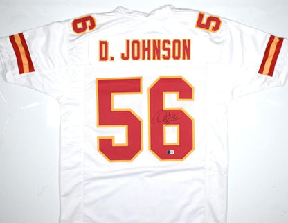 Derrick Johnson Autographed Kansas City Chiefs Style White Custom Jersey