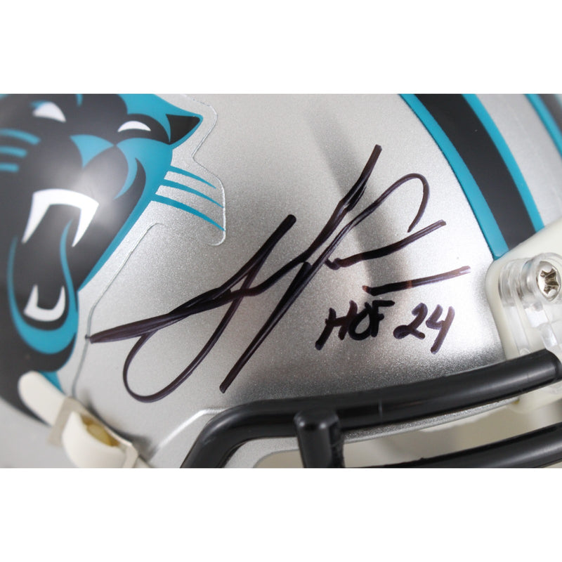 Julius Peppers Signed Carolina Panthers Mini Helmet with HOF Inscription