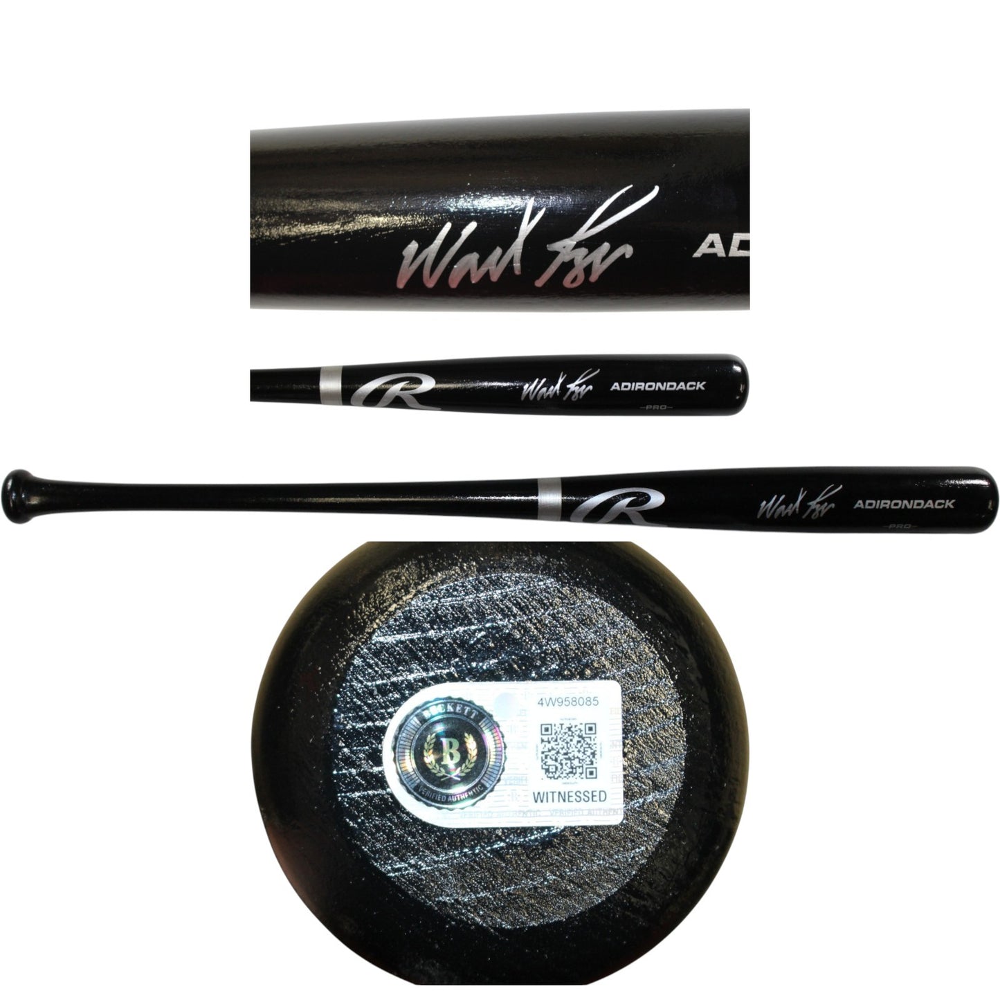 Wade Boggs Autographed Boston Red Sox Black Baseball Bat
