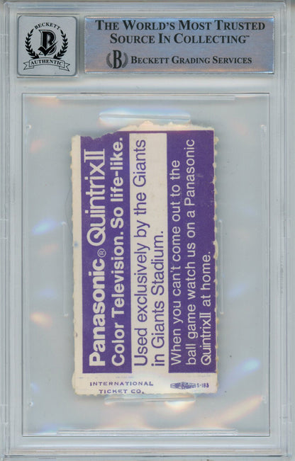 Tony Dorsett Autographed 1977 Cowboys vs Giants Ticket Stub Beckett 10