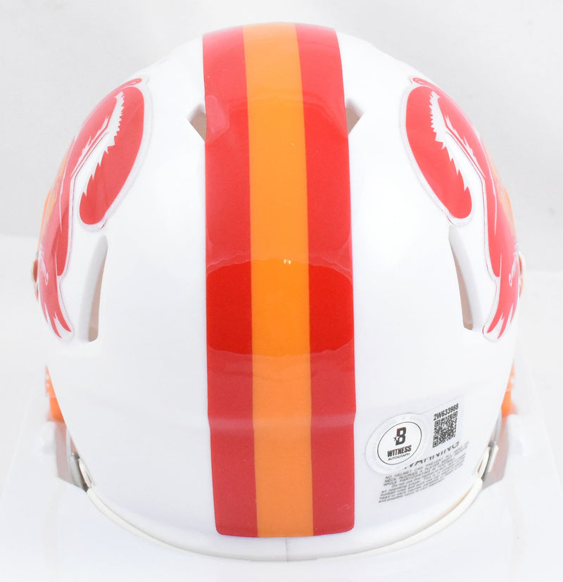 Mike Alstott Signed Tampa Bay Buccaneers 76-96 Speed Mini Helmet