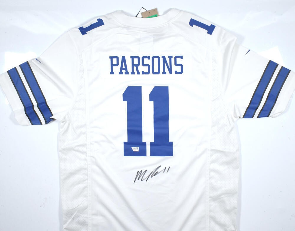 Micah Parsons Signed Dallas Cowboys White Nike Game Jersey