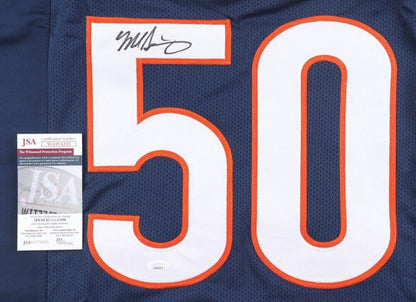 Mike Singletary Signed Chicago Bears Custom Jersey JSA COA