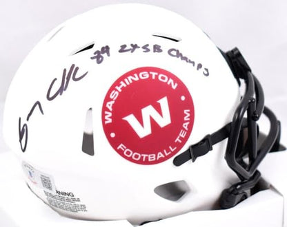 Gary Clark Signed Washington Lunar Speed Mini Helmet 2x SB Champs