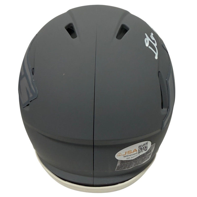 D'Angelo Ponds Signed New York Jets Slate Mini Helmet