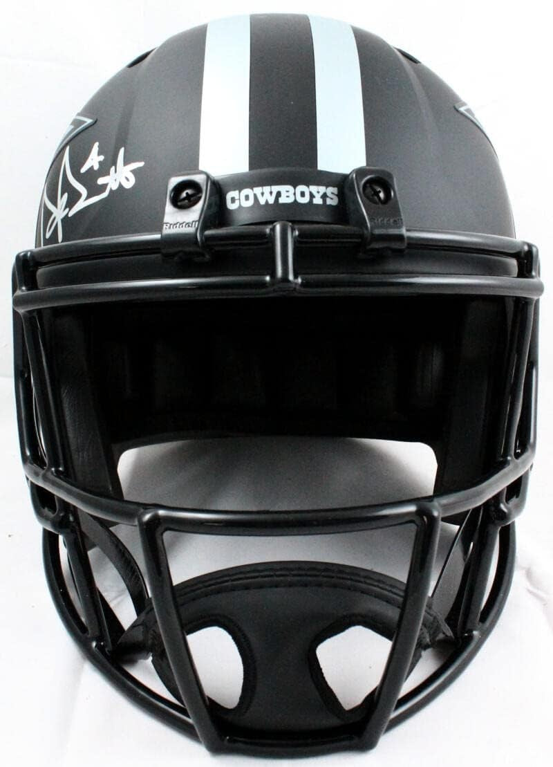 Dak Prescott Autographed Dallas Cowboys Full Size Eclipse Helmet