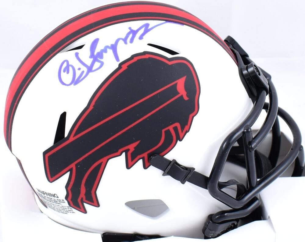 O.J. Simpson Signed Buffalo Bills Lunar Speed Mini Helmet