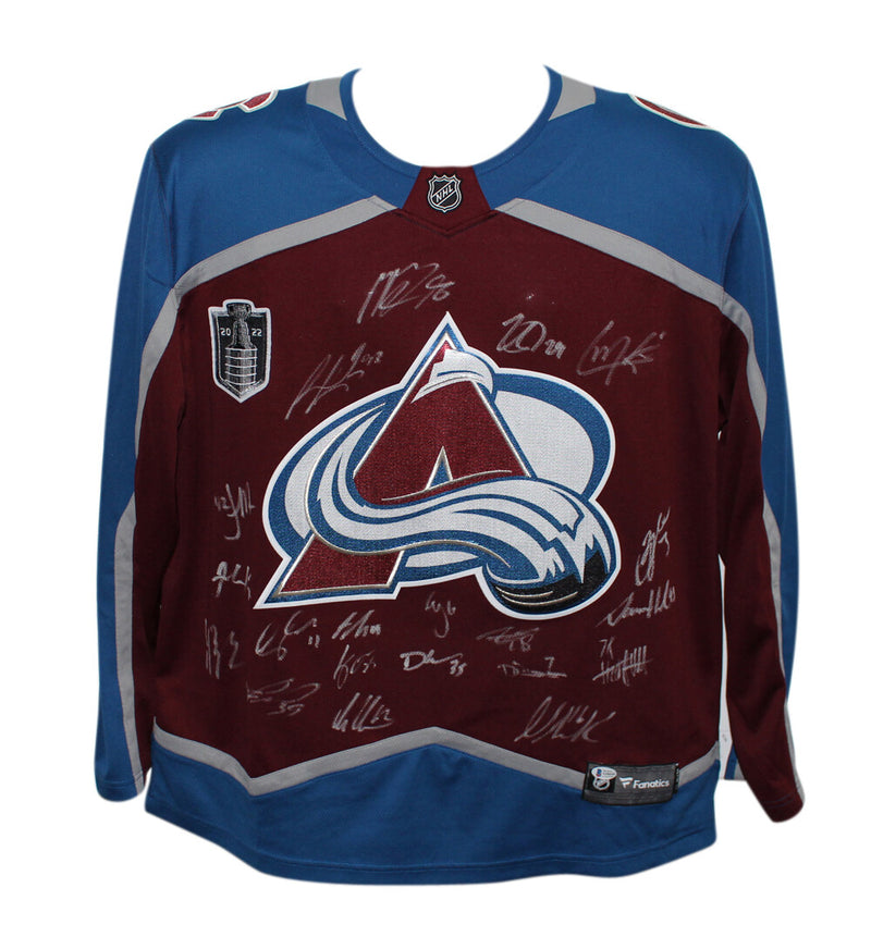 Colorado Avalanche Team Signed 2022 Stanley Cup Fanatics Jersey (20 Sigs)