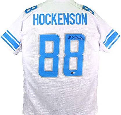 TJ Hockenson Signed Detroit Lions Custom Jersey - White