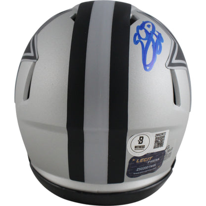 Emmitt Smith Autographed Dallas Cowboys Rave Mini Helmet (Beckett)