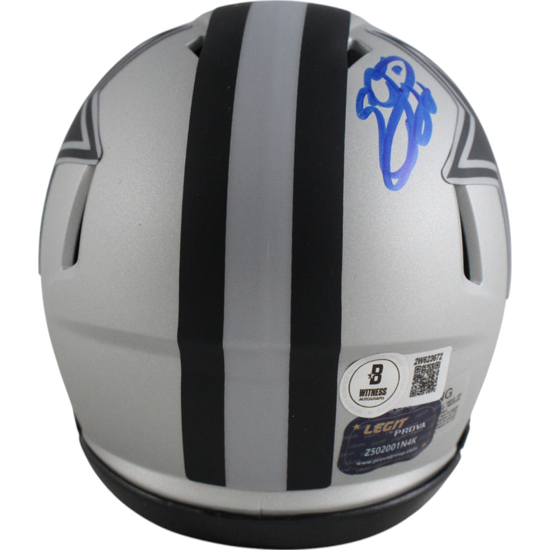 Emmitt Smith Autographed Dallas Cowboys Rave Mini Helmet (Beckett)