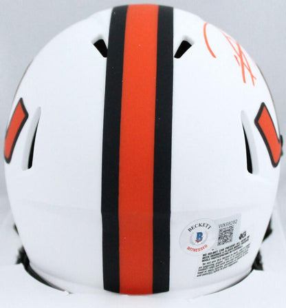 Ray Lewis Signed Miami Hurricanes Lunar Speed Mini Helmet