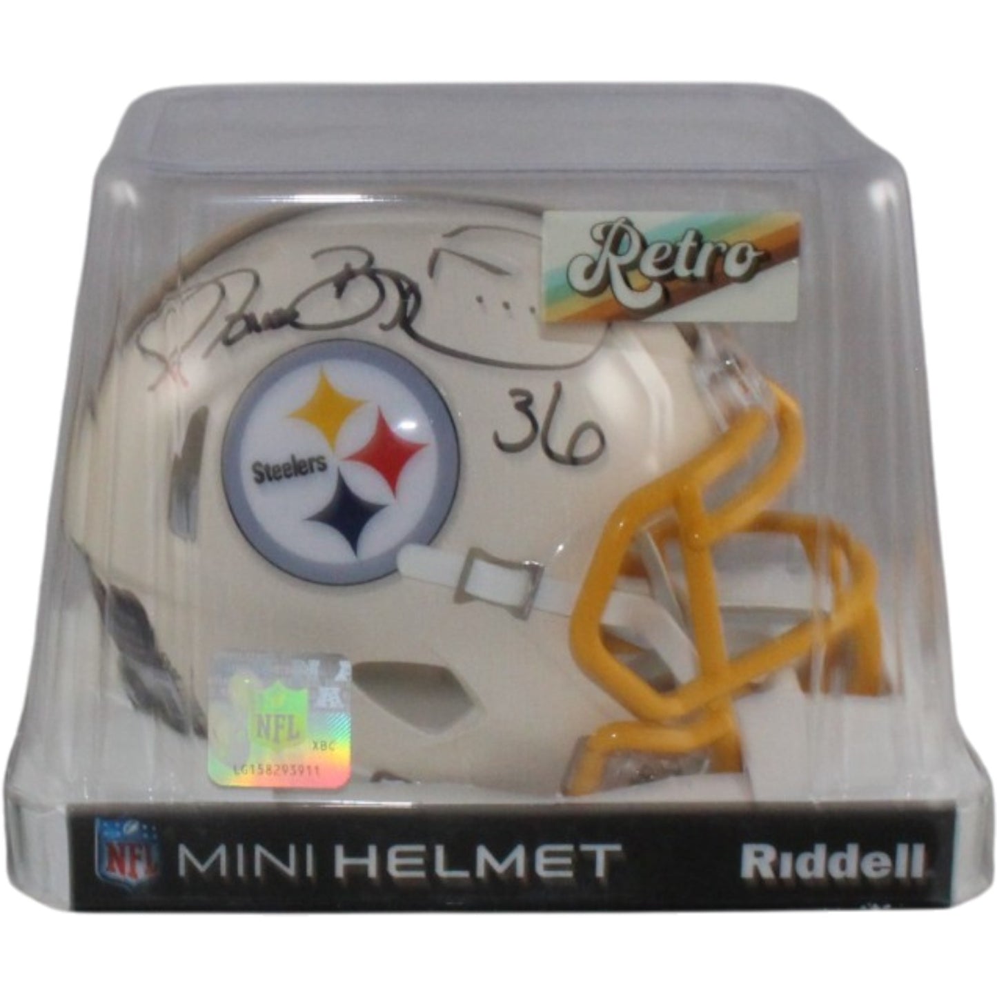 Jerome Bettis Signed Pittsburgh Steelers Retro Mini Helmet
