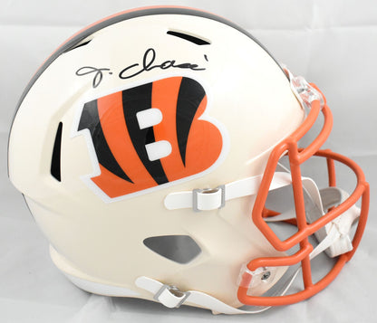 Ja'Marr Chase Autographed Cincinnati Bengals Full Size Retro Speed Helmet