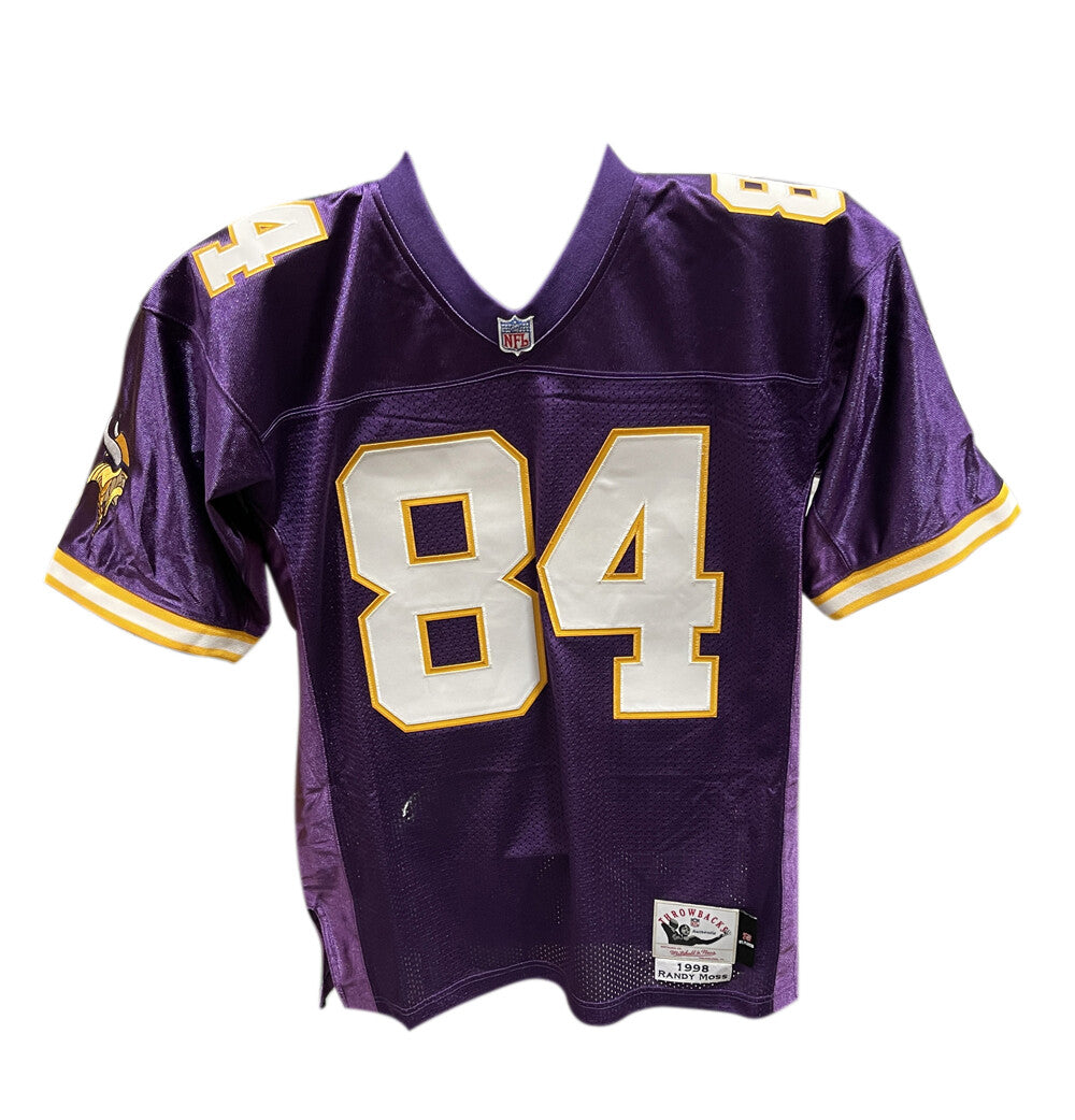 Randy Moss Signed Minnesota Vikings Mitchell & Ness Jersey - Inscribed