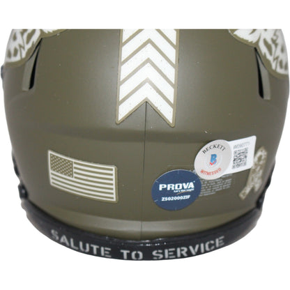 Fred Taylor Autographed Jacksonville Jaguars Salute Mini Helmet BAS