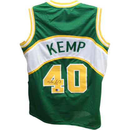 Shawn Kemp Autographed Seattle SuperSonics Pro Style Green Jersey
