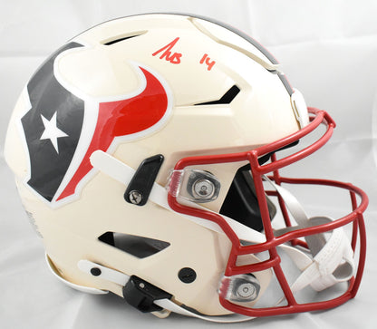 Kayshon Boutte Signed Houston Texans Full Size Retro Speedflex Helmet