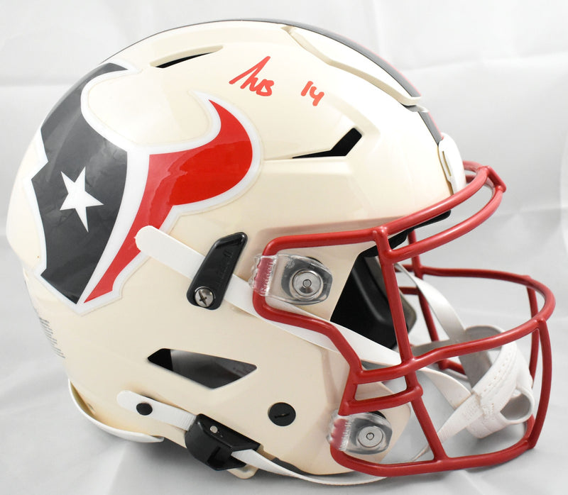 Kayshon Boutte Signed Houston Texans Full Size Retro Speedflex Helmet