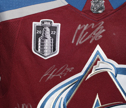 Colorado Avalanche Team Multi-Signed Burgundy Adidas Authentic Hockey Jersey