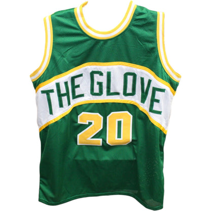 Gary Payton Autographed Seattle SuperSonics Style Green Jersey BAS
