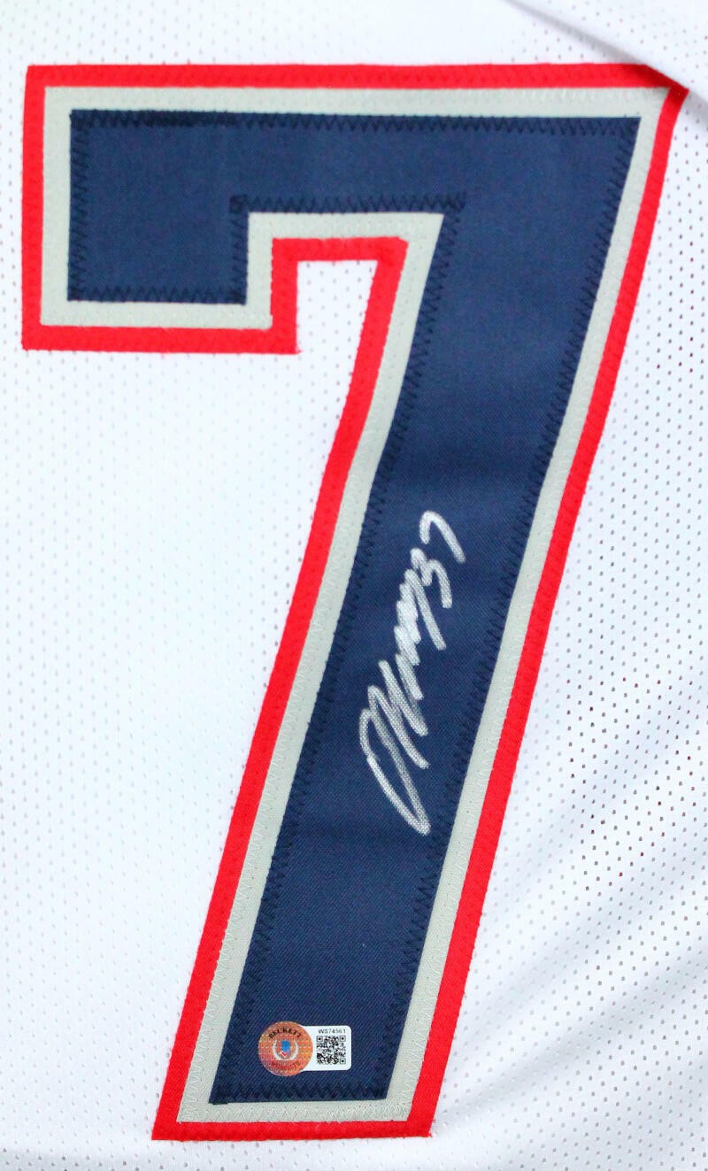 Damien Harris Signed White Custom Football Jersey