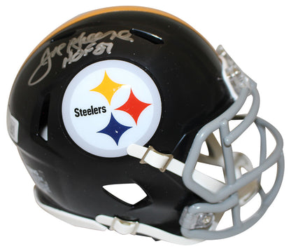 Joe Greene Signed Pittsburgh Steelers Throwback Mini Helmet