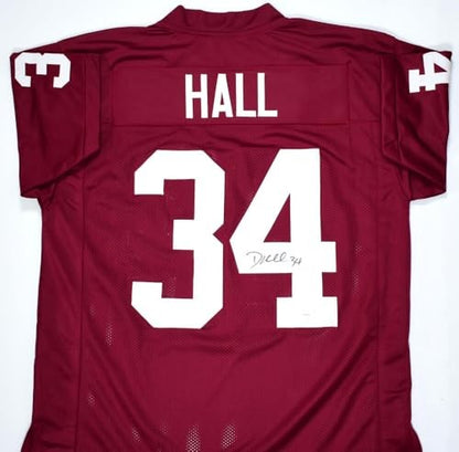 Dante Hall Signed Maroon Custom College Style Jersey