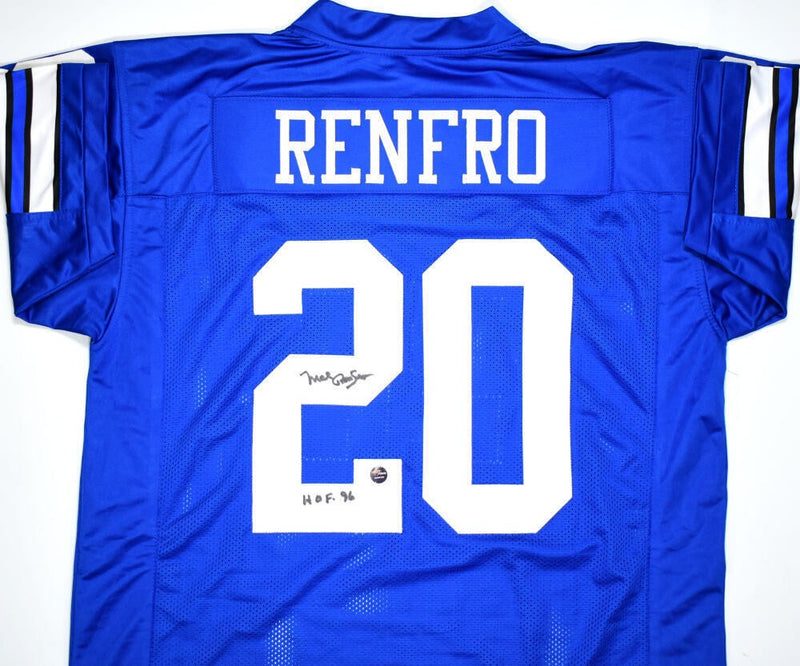 Mel Renfro Autographed Dallas Cowboys Style Custom Blue Jersey (HOF)
