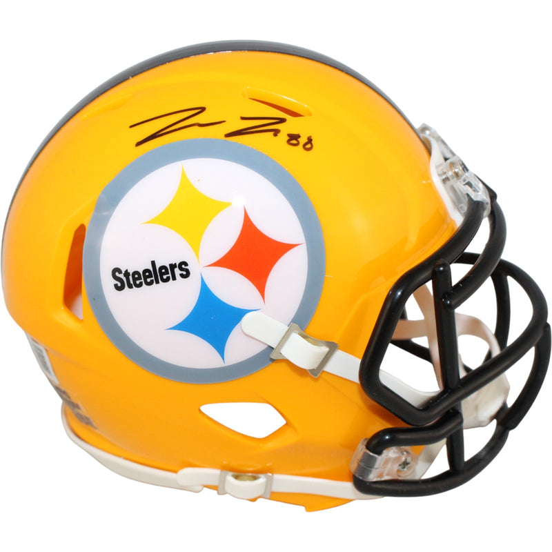Pat Freiermuth Signed Pittsburgh Steelers Mini Helmet (Beckett Witnessed)