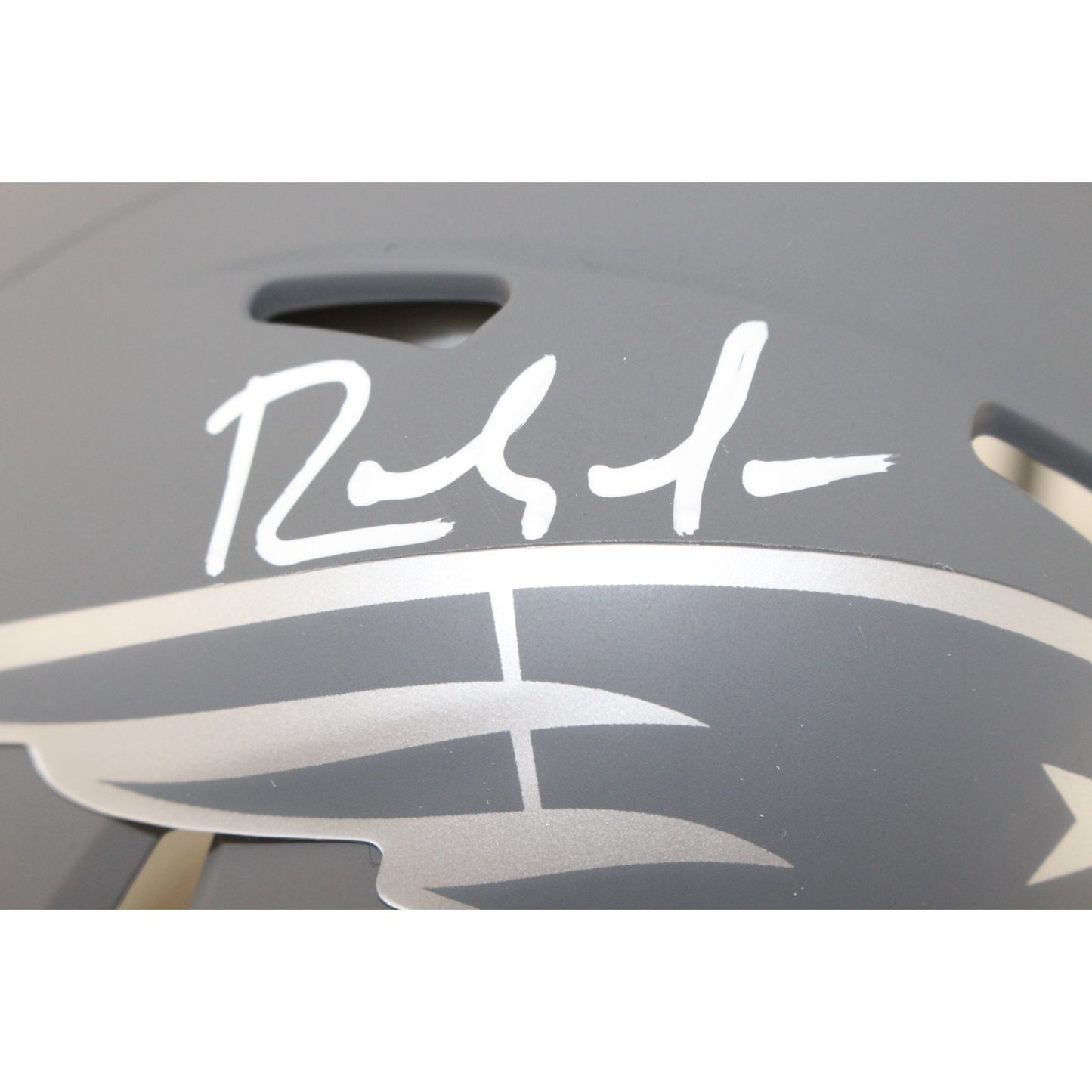 Randy Moss Signed New England Patriots Slate Alternate Mini Helmet