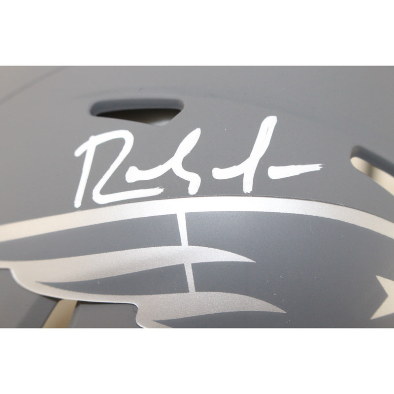 Randy Moss Signed New England Patriots Slate Alternate Mini Helmet