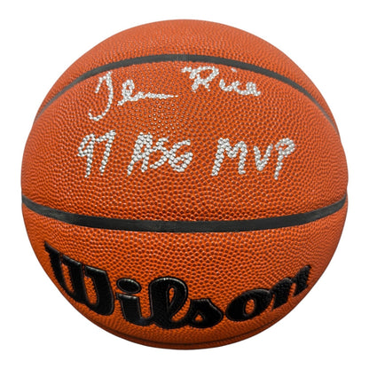 Glen Rice Signed Wilson NBA Basketball - JSA Authenticated