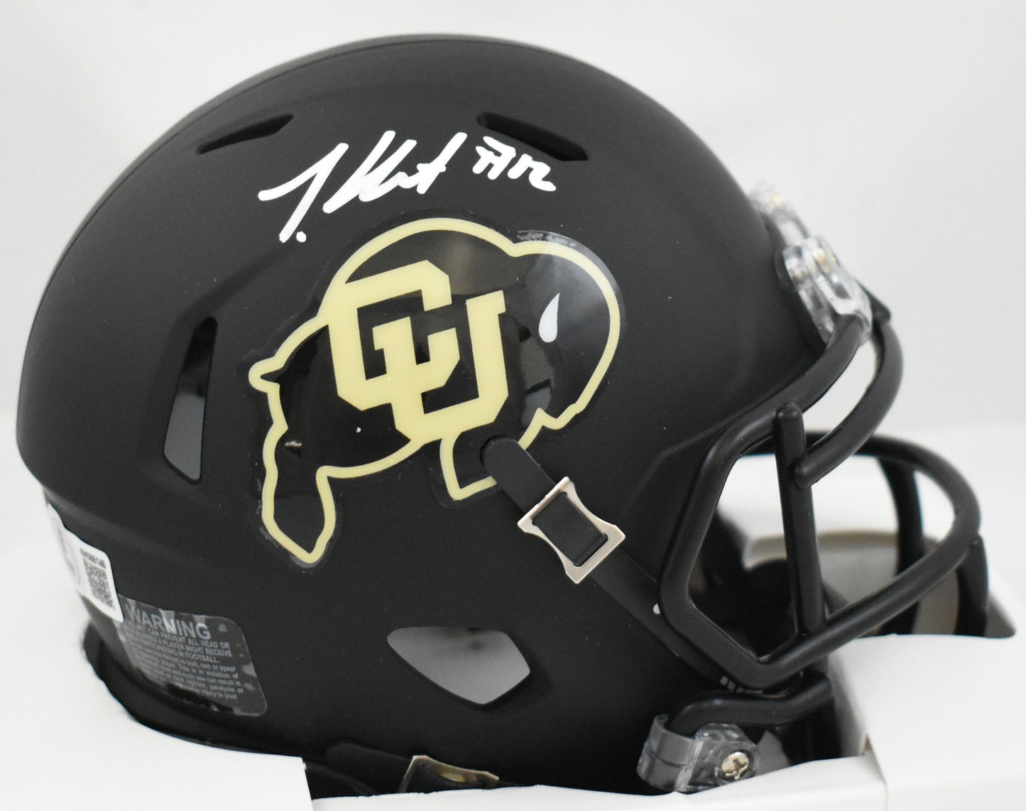Travis Hunter Signed Colorado Buffaloes Speed Mini Helmet