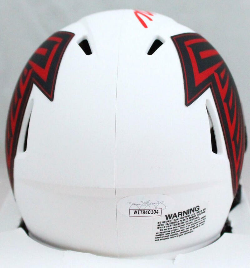Michael Vick Signed Atlanta Falcons Lunar Eclipse Mini Helmet (Red Ink)