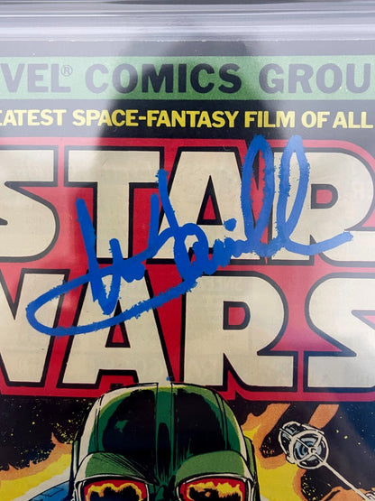 Mark Hamill Signed Star Wars #1 (1977) Newsstand Comic CGC 8.0