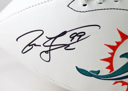 Jason Taylor Signed Miami Dolphins Logo Football