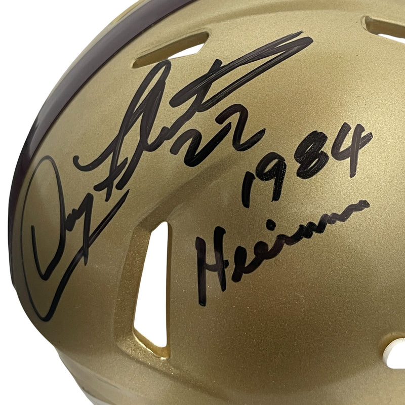 Doug Flutie Signed Boston College Mini Helmet (1984 Heisman) BAS COA